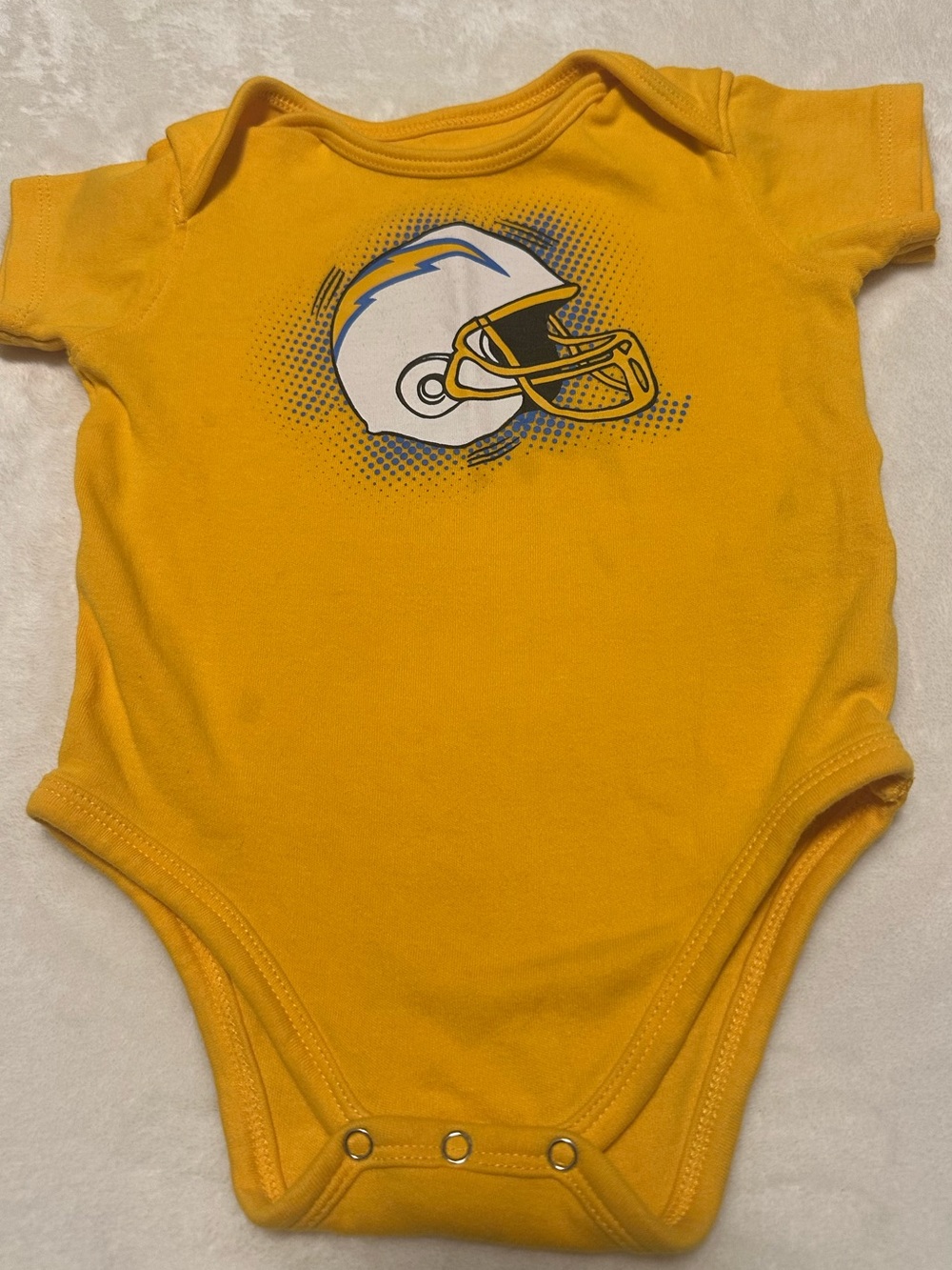 NFL Baby One-Piece Bodysuit Set - Chargers Fans - Gray/Blue/Yellow - Picture 3 of 4